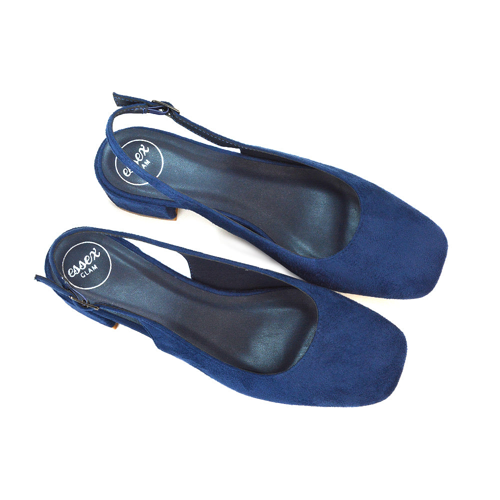 navy low heels, navy slingback heels, low heels, slingback heels, Casual dress shoes for women, Ladies slingback shoes for everyday wear