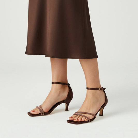 brown sparkly heels, chocolate heel, 
