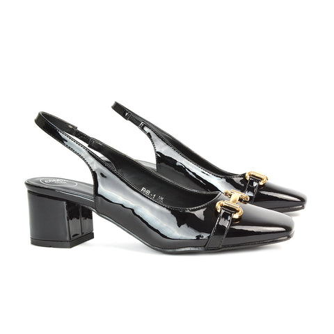 Court Shoes With Slingback Strap, Gray Court Heel Shoes, Party Heels