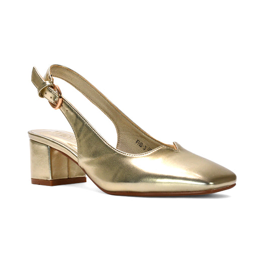 Elegant gold slingback pumps, gold slingback heels, gold court shoes, party heels, slingbacks, slingback heels, court heels, court shoes, Comfortable heels for office wear, Wedding guest heels