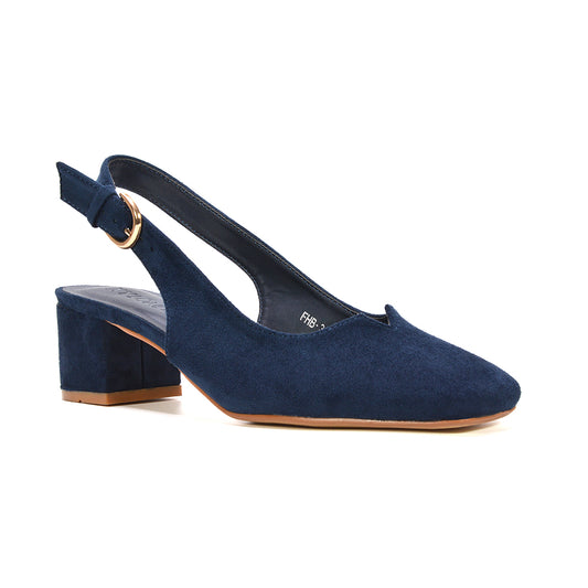 Elegant navy slingback pumps, navy slingback heels, navy court shoes, party heels, slingbacks, slingback heels, court heels, court shoes, Comfortable suede heels for office wear, Wedding guest heels