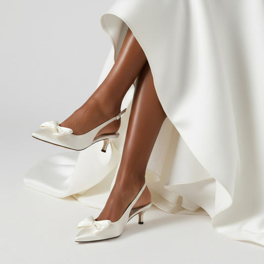 bow wedding shoes
