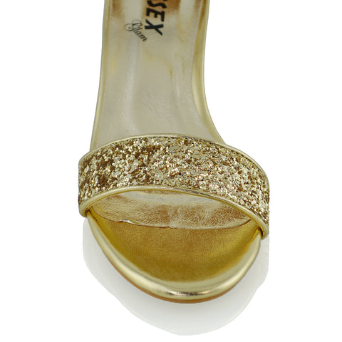 Gold Glitter  | XY London | GoldBridal Shoes,GoldWedding Shoes,Bridal Shoes Black,GoldHeels,GoldBlock Heels