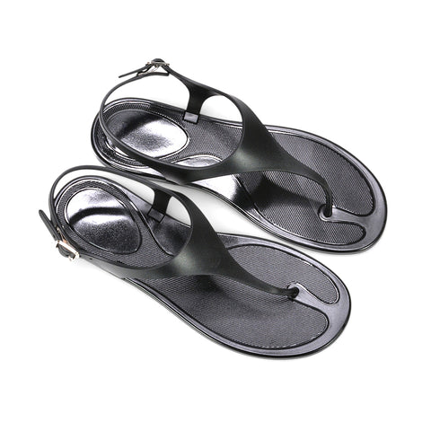 women’s jelly sandals, flat thong sandals for summer women, ladies flat sandals UK, black summer sandals, black holiday sandals