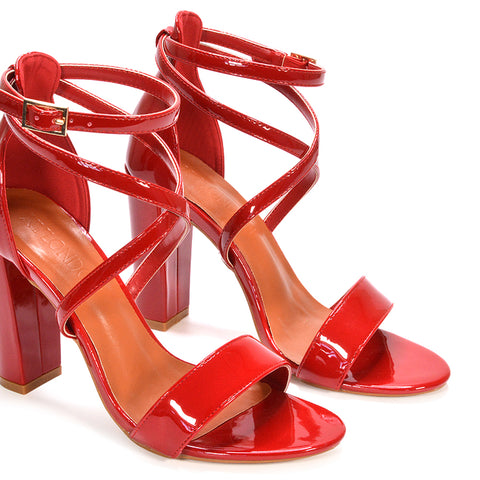 red strappy heels, red strappy high heels, strappy heels