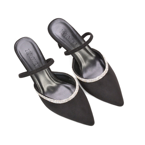 black closed toe slingback heels, black stiletto heels, Evening Shoes with Rhinestones, Slingback Stilettos for Special Occasions