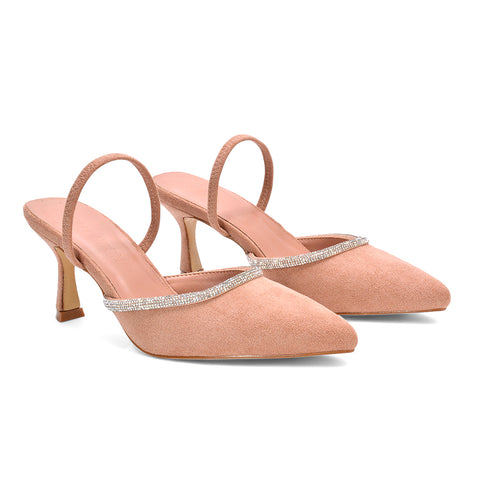 mocha point toe heels, mocha pointed toe court heels, Pointed Toe Slingback Heels, Glamorous Wedding Shoes