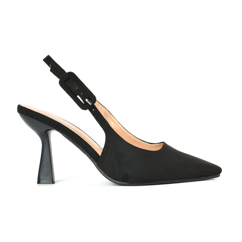 Stiletto Heels Sandals, Black Stiletto Heels Sandals, Stiletto High Heels Closed Toe, Black Stiletto High Heels Closed Toe