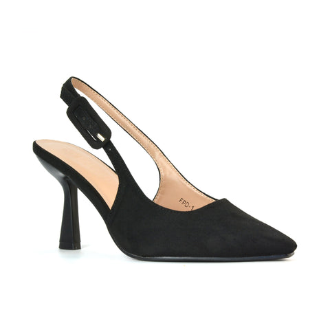 Stiletto Heel Court Shoes In Black, Stiletto Heel Court Shoes, Comfortable Heels For Women, Court Heels UK