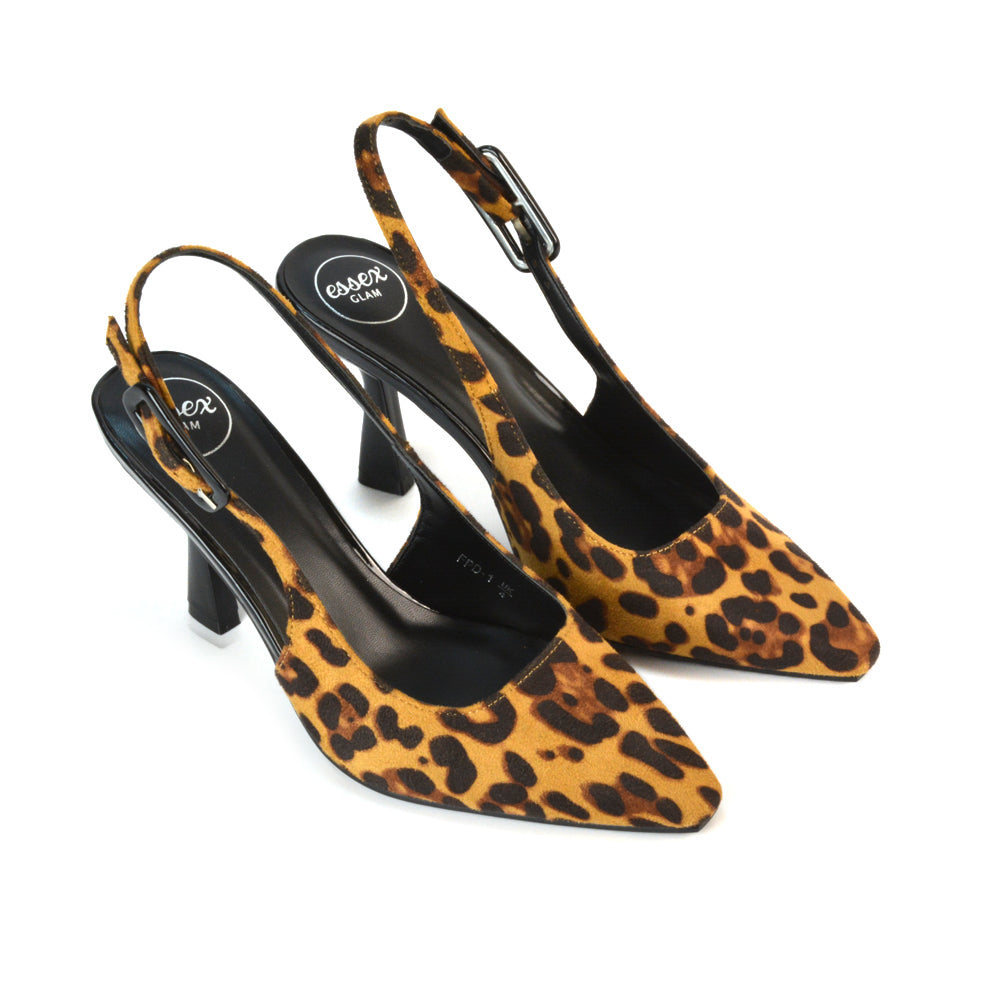 Stiletto Heel Court Shoes In Leopard, Stiletto Heel Court Shoes, Comfortable Heels For Women, Court Heels UK