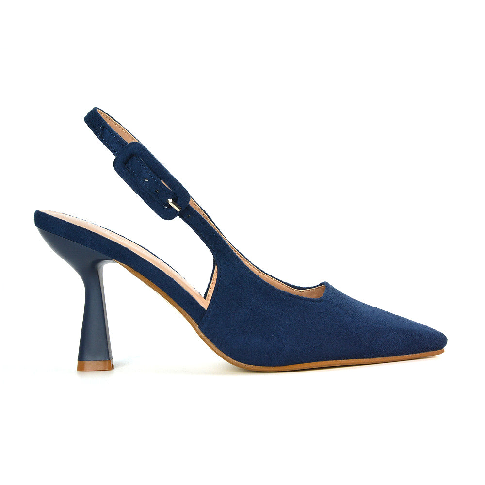 Stiletto High Heel Shoes, Navy Stiletto High Heel Shoes, Pointed Toe Stiletto Heels, Navy Pointed Toe Stiletto Heels