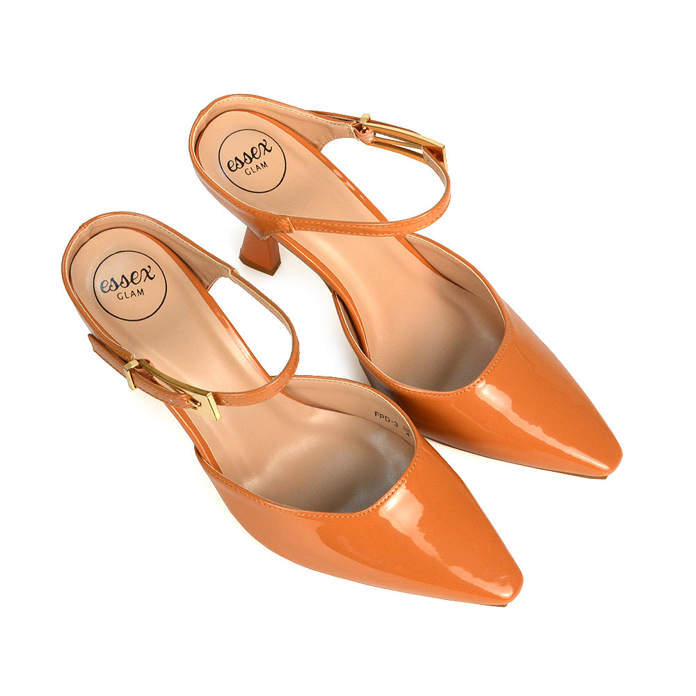 Court Shoes With Ankle Strap Strap, High Heels Aprciot, Ankle Strap Heels, Heels Closed Toe
