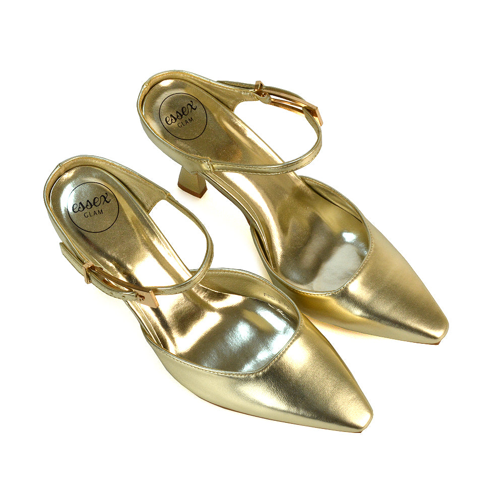 Stiletto High Heel Shoes, Gold Stiletto High Heel Shoes, Pointed Toe Stiletto Heels, Gold Pointed Toe Stiletto Heels
