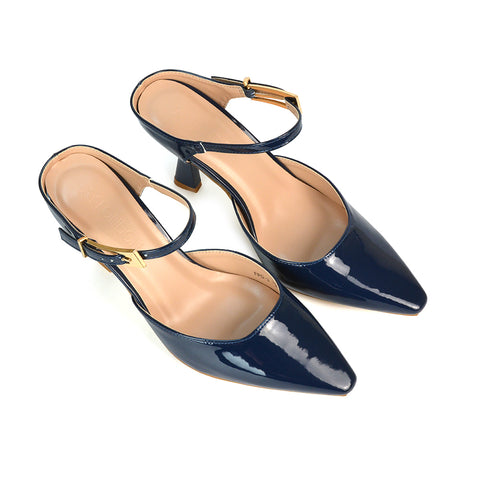 Stiletto High Heel Shoes, Navy Stiletto High Heel Shoes, Pointed Toe Stiletto Heels, Navy Pointed Toe Stiletto Heels