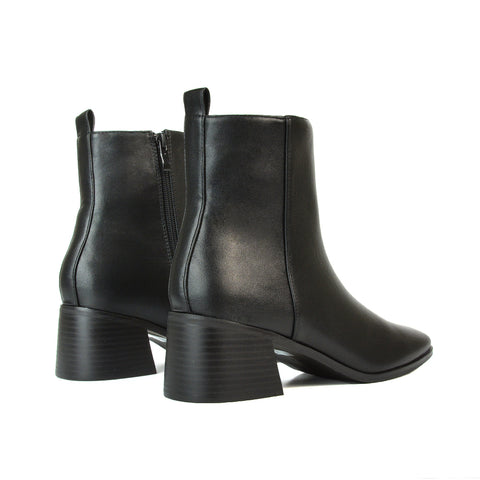 Black Zip Up Boots, Black Zip Up Ankle Boots, Zip Up Boots, Zip Up Ankle Boots