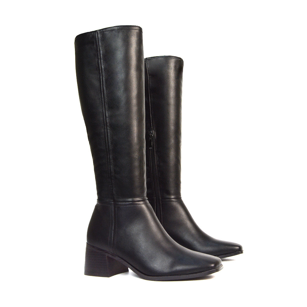 Women's Black Boots, Women's Black Knee High Boots, Black Knee High Boots Heels, Women's Boots