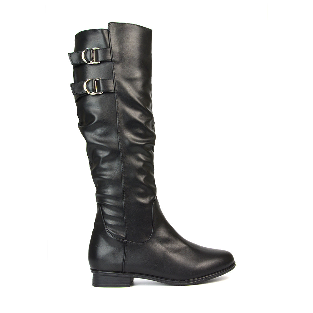 Black Knee High Boots Flat Heel, Black Knee High Boots Flat, Knee High Boots Flat Heel, Knee High Boots Flat