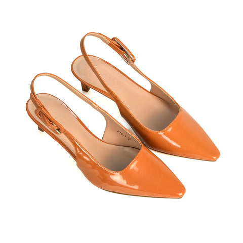 Apricot Pointed Heels, Apricot Strappy Heels, Apricot Strappy Kitten Heels, Apricot Strappy Court Shoes