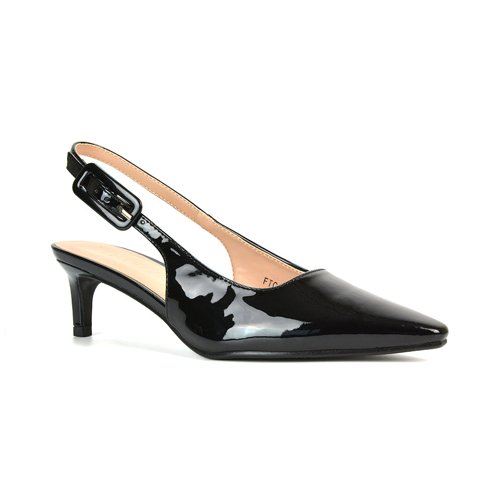 Black Heels, Black Kitten Heels, Black Low Heels, Black Court Shoes