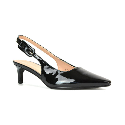 Black Heels, Black Kitten Heels, Black Low Heels, Black Court Shoes