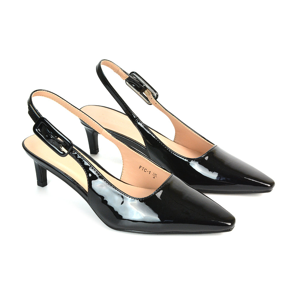 Black Heels, Black Kitten Heels, Black Low Heels, Black Court Shoes
