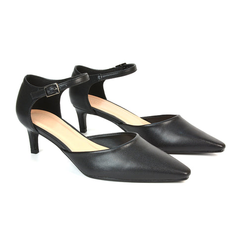 Black Kitten Heel Court Shoes, Black Pointed Toe Court Shoes, Black Pointed Toe Kitten Heels, Black Low Heel Court Shoes