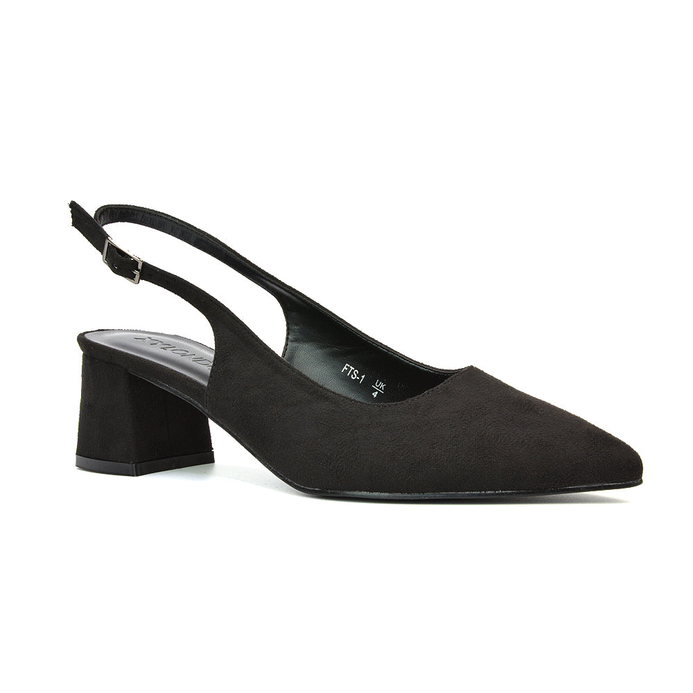 Navy Court Heels, Navy Court Shoes Low Heels, Court Heels, Court Shoes Low Heels
