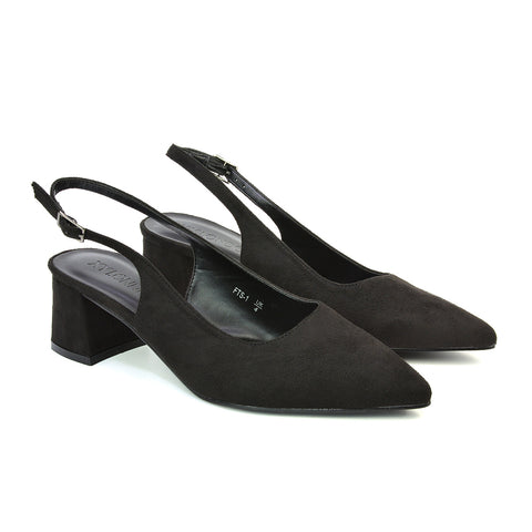 White Low Heels, White Low Block Heels, Low Heels, Low Block Heels