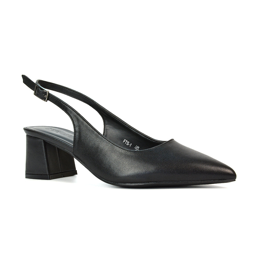 Navy Low Heels, Navy Low Block Heels, Low Heels, Low Block Heels