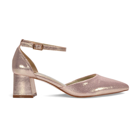 Closed toe wedding heels, Block heel bridal pumps, Ceremony bridal heels, Reception dancing shoes, Low to mid heel wedding pumps, Ivory wedding shoes low heel, blush gold satin shoes for bride, blush gold shoes for wedding dress