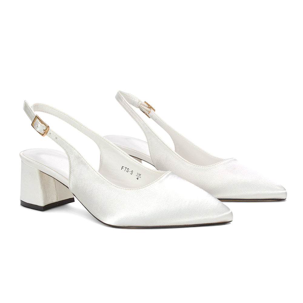 pointed toe court shoes, elegant ivory court shoes with block heel, women's ivory pointed toe heels sale