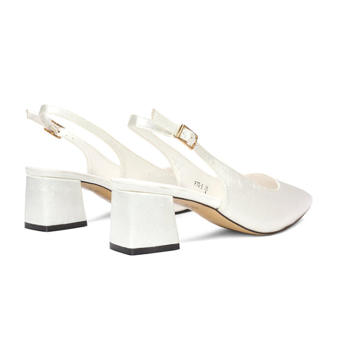 affordable ivory slingback heels, comfortable mid block heel slingback shoes, mid block heel shoes