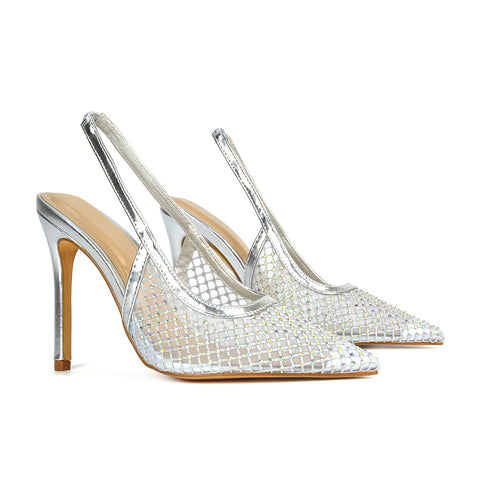 Women's Silver Shoes, Women's Silver Heels, Statement Heels, Silver Statement Heels, Bridesmaid Heels, silver prom heels, silver prom shoes