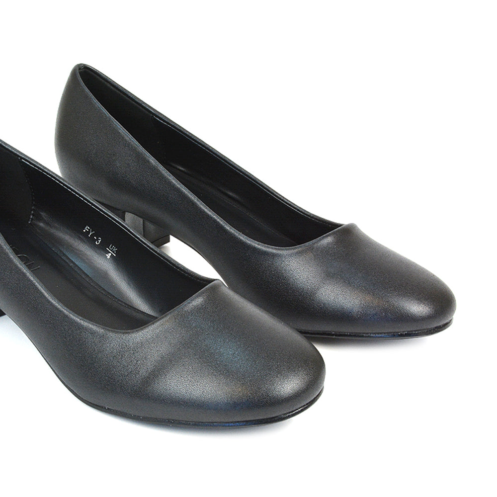black round toe court heels, black court heels low, round toe court shoes, court heels low