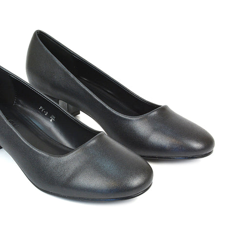 black round toe court heels, black court heels low, round toe court shoes, court heels low