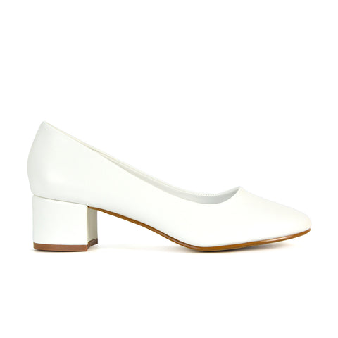 white block heels, white low block heels, block heels, low block heels