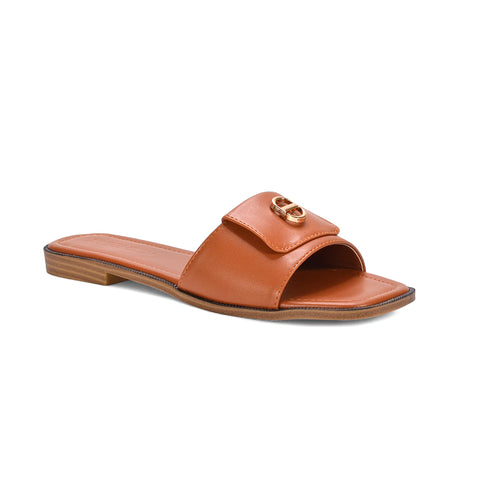 tan square toe flat sandals, tan flat sandals, square toe flat sandals, flat sandals