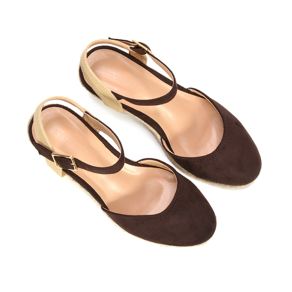 espadrille wedge heels, ankle strap wedge sandals with buckle, rope sole platform wedges, vacation wedge sandals, trendy espadrille shoes