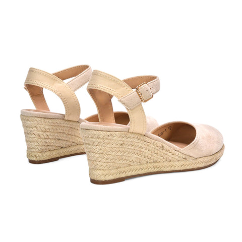 beige heeled sandals, beige wedge heeled sandals, heeled sandals, wedge heeled sandals
