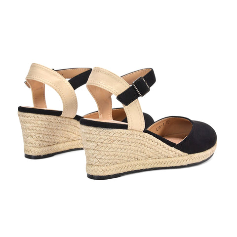 black heeled sandals, black wedge heeled sandals, heeled sandals, wedge heeled sandals