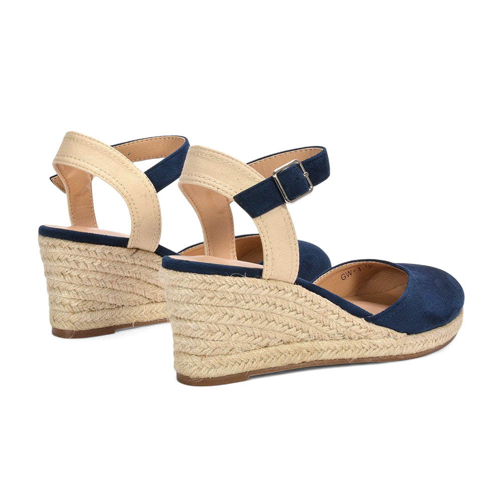 navy heeled sandals, navy wedge heeled sandals, heeled sandals, wedge heeled sandals