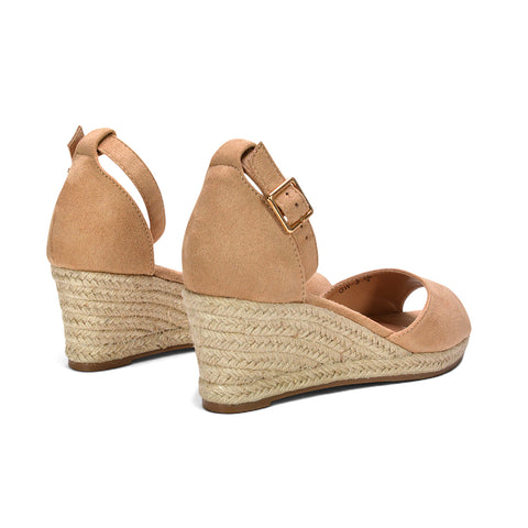 summer wedge sandals women, ankle strap wedge sandals women, best wedge sandals for summer holidays women, beige wedge heel sandals