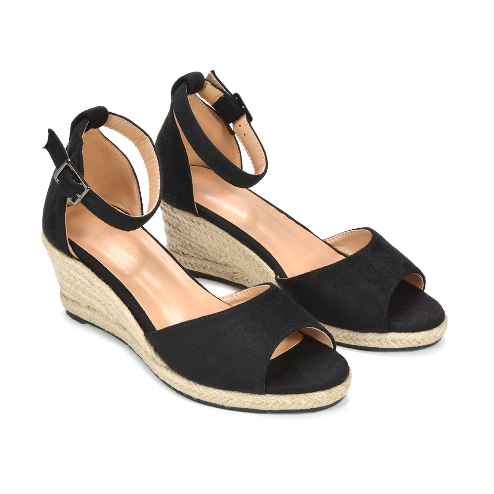espadrille heels with ankle strap, holiday wedge sandals women, casual dressy espadrille wedge sandals women, black wedge heel sandals