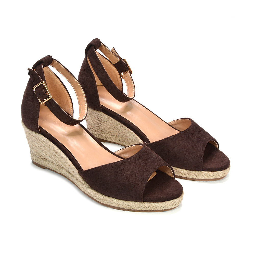 summer wedge sandals women, ankle strap wedge sandals women, best wedge sandals for summer holidays women, brown wedge heel sandals
