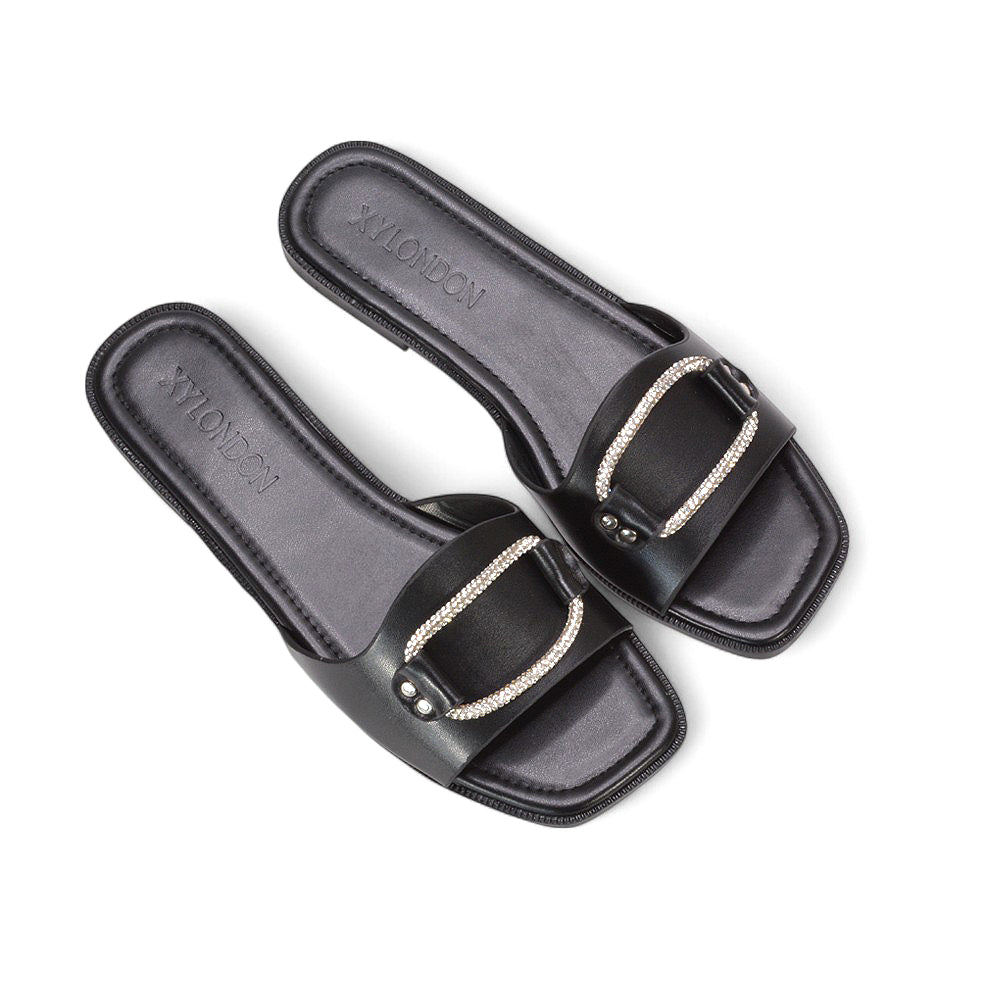 black sparkly sandals, black slip on sandals, sparkly sandals, slip on sandals
