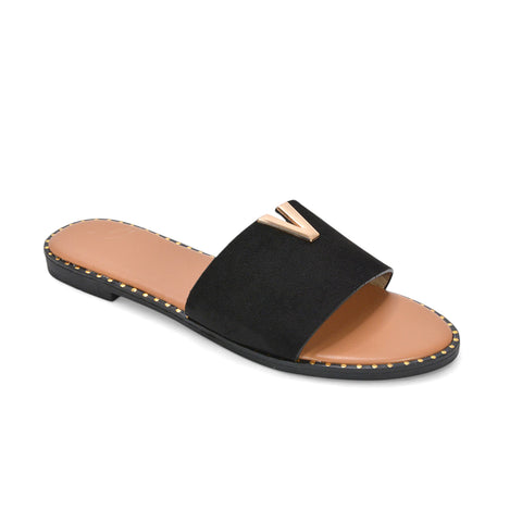 Flat summer sandals, Casual everyday sandals women, Elegant casual flats, Pool parties, Vacation-ready flat sandals, summer sandals, summer shoes, black summer sandals, black slides for women