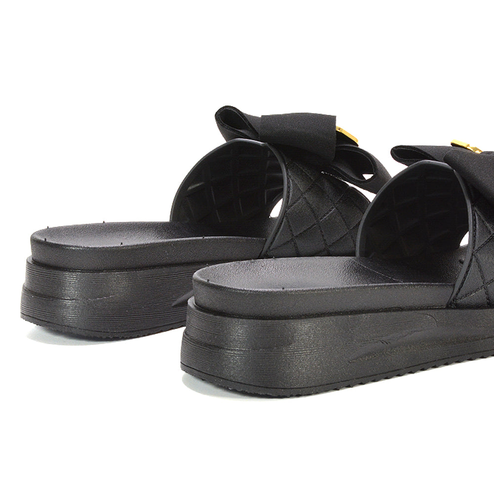 black slip on flatforms, black holiday sandals, slip on flatforms, holiday sandals, women's holiday sandals