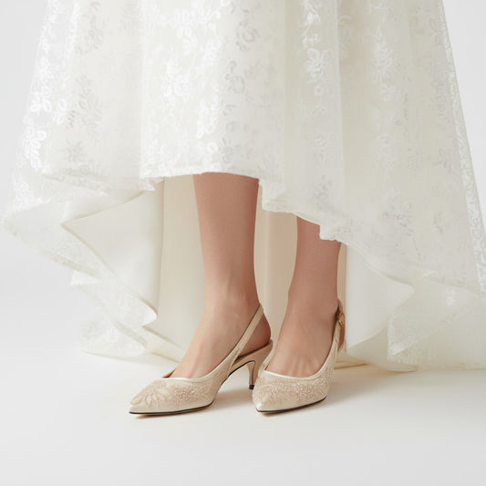 ivory wedding heels