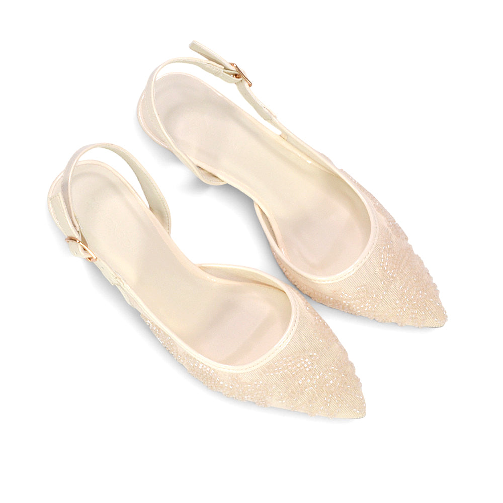 ivory pointed toe wedding shoes, ivory low heel bridal shoes, ivory elegant wedding heels, ivory bridal slingback pumps