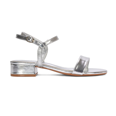 silver heeled sandals, silver low heel sandals, heeled sandals, low heel sandals